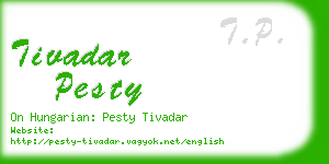 tivadar pesty business card